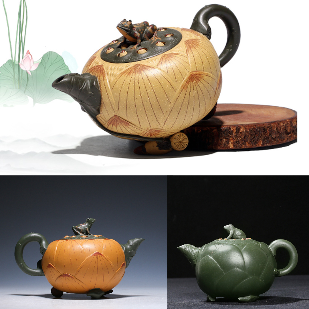 【青蛙蓮子壺】民國綠泥!名家蔣蓉大師匠心之作,給國人最正宗的紫砂壺!